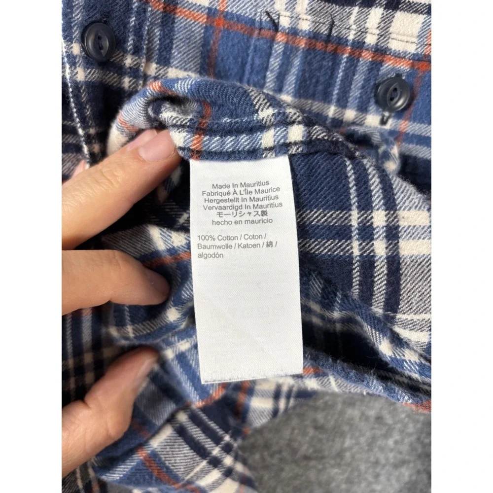 J.Crew Shirt Men's Size Medium‎ Blue Plaid Flannel Outdoor Casual Heritage
